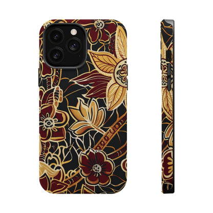 Floral Batik Magnetic Impact - Resistant Phone Case - DIGITAL X