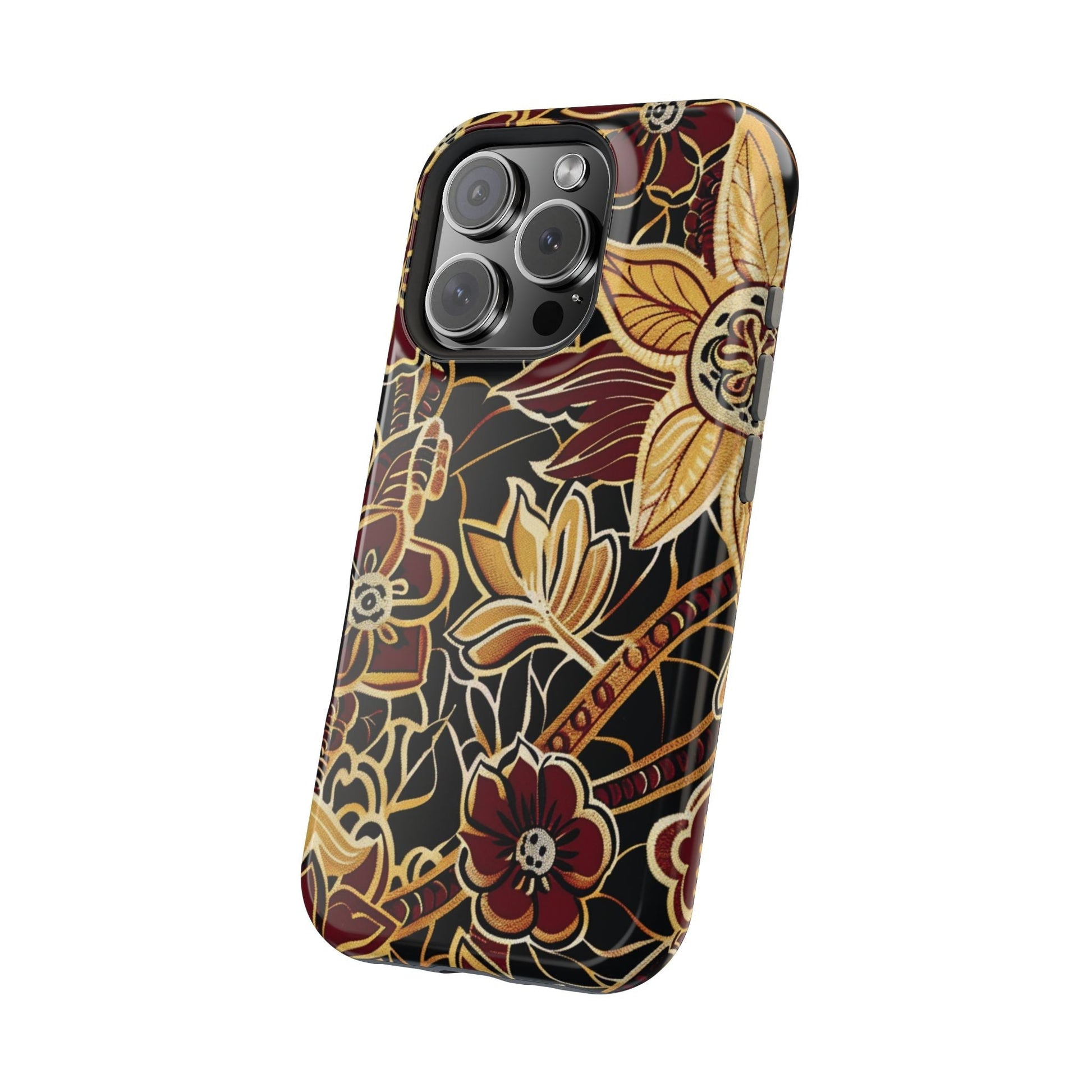 Floral Batik Magnetic Impact - Resistant Phone Case - DIGITAL X