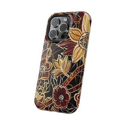 Floral Batik Magnetic Impact - Resistant Phone Case - DIGITAL X