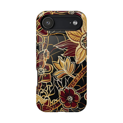 Floral Batik Magnetic Impact - Resistant Phone Case - DIGITAL X