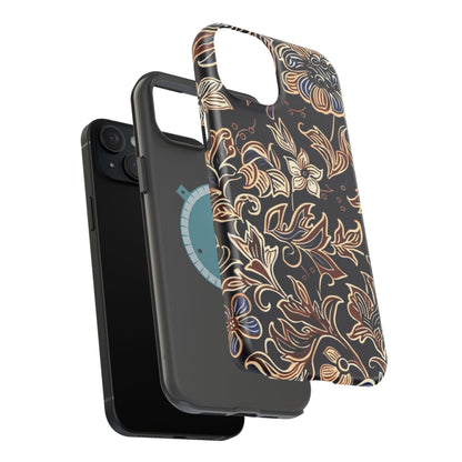 Floral Batik Magnetic Impact - Resistant Phone Case - DIGITAL X