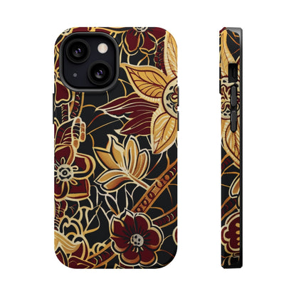 Floral Batik Magnetic Impact - Resistant Phone Case - DIGITAL X