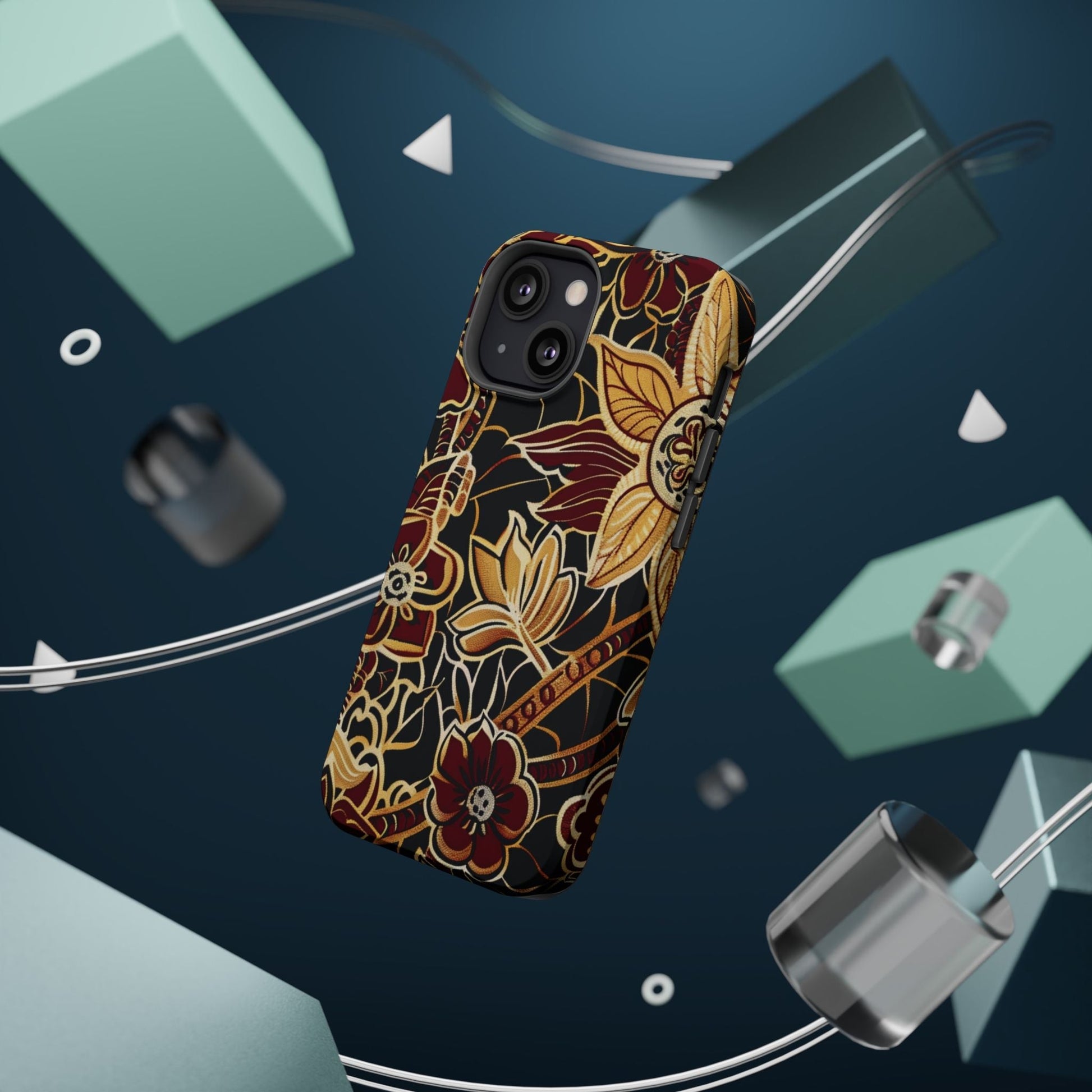 Floral Batik Magnetic Impact - Resistant Phone Case - DIGITAL X