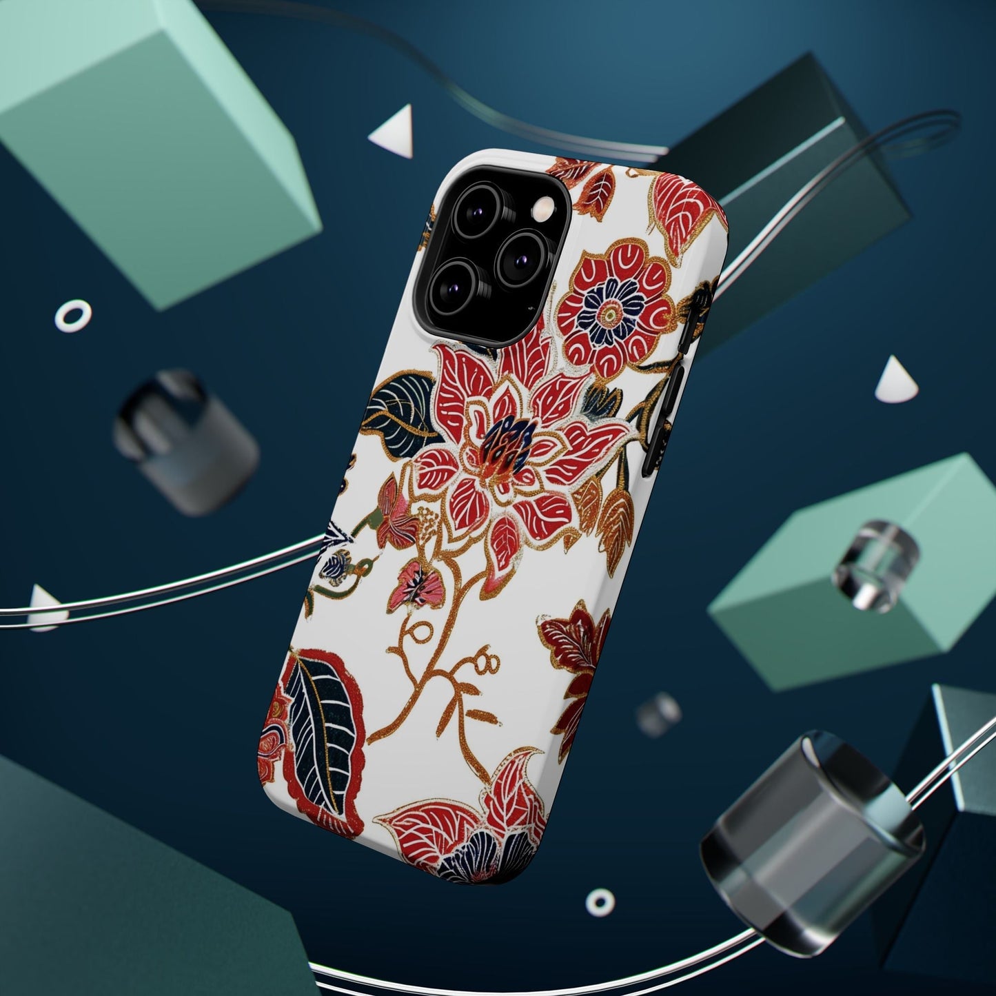 Floral Batik Magnetic Impact - Resistant Phone Case - DIGITAL X