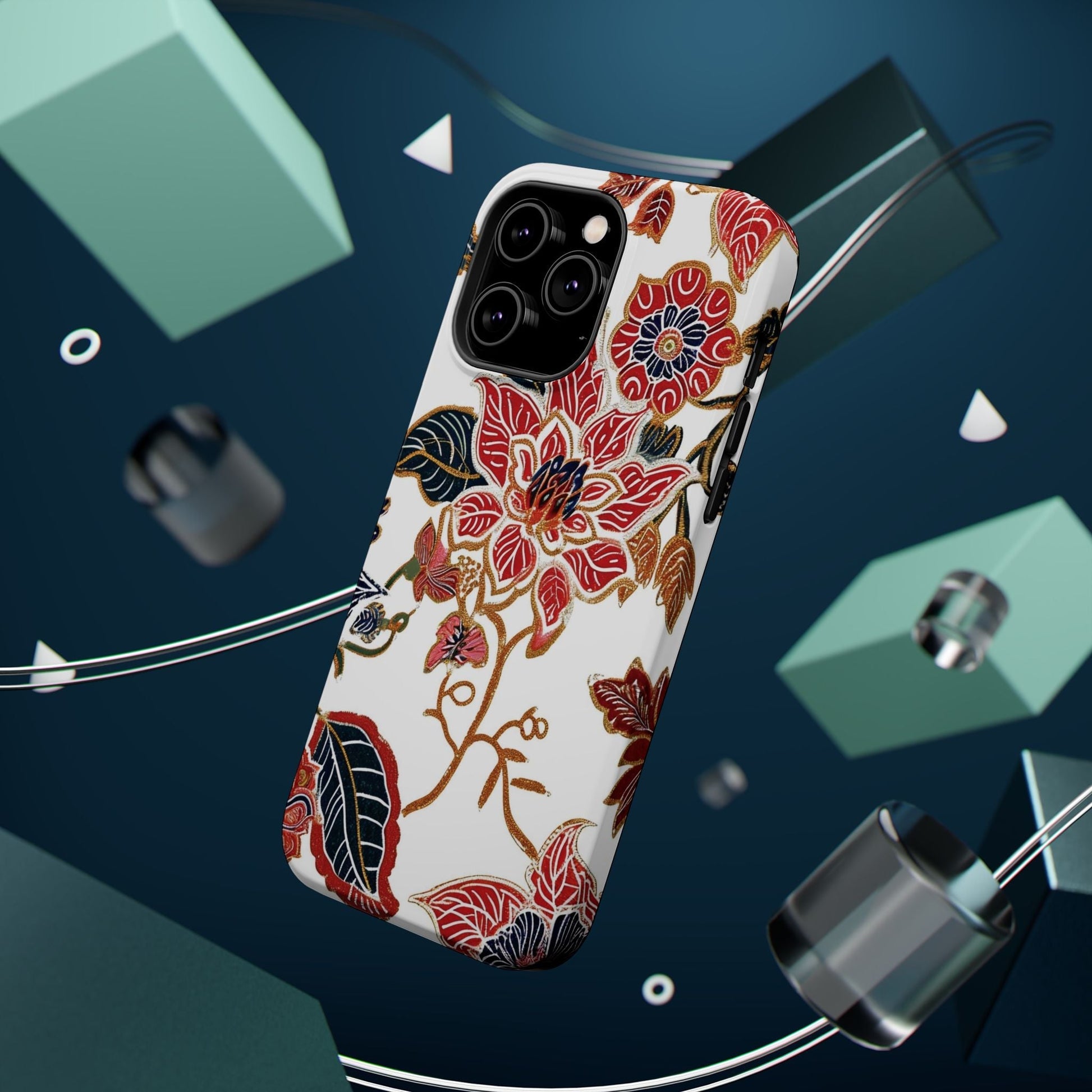 Floral Batik Magnetic Impact - Resistant Phone Case - DIGITAL X