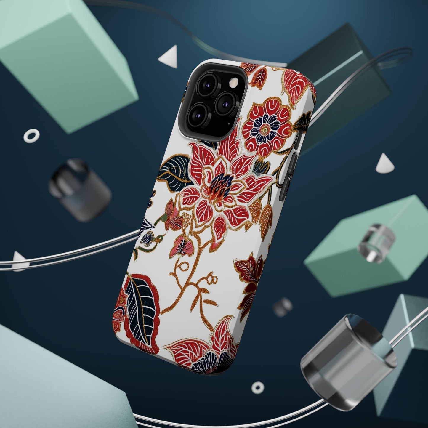 Floral Batik Magnetic Impact - Resistant Phone Case - DIGITAL X