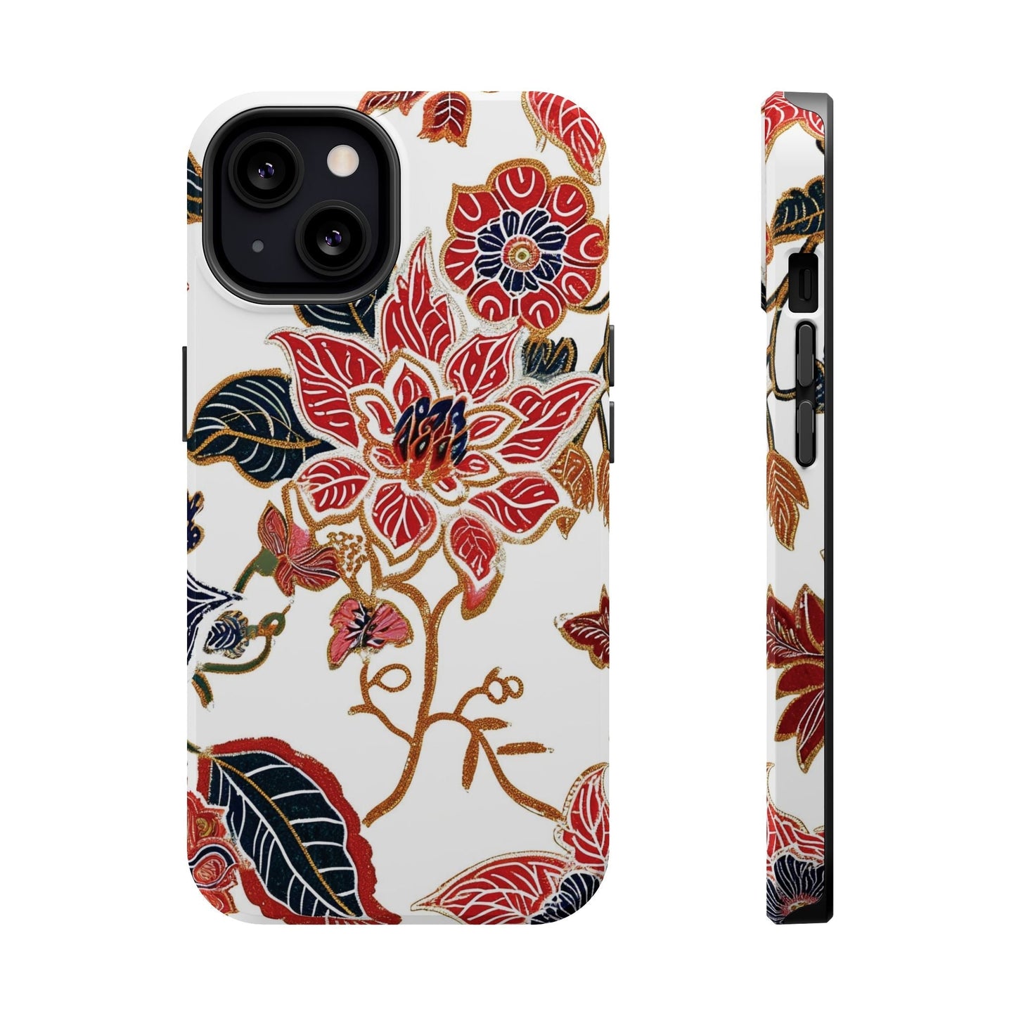 Floral Batik Magnetic Impact - Resistant Phone Case - DIGITAL X