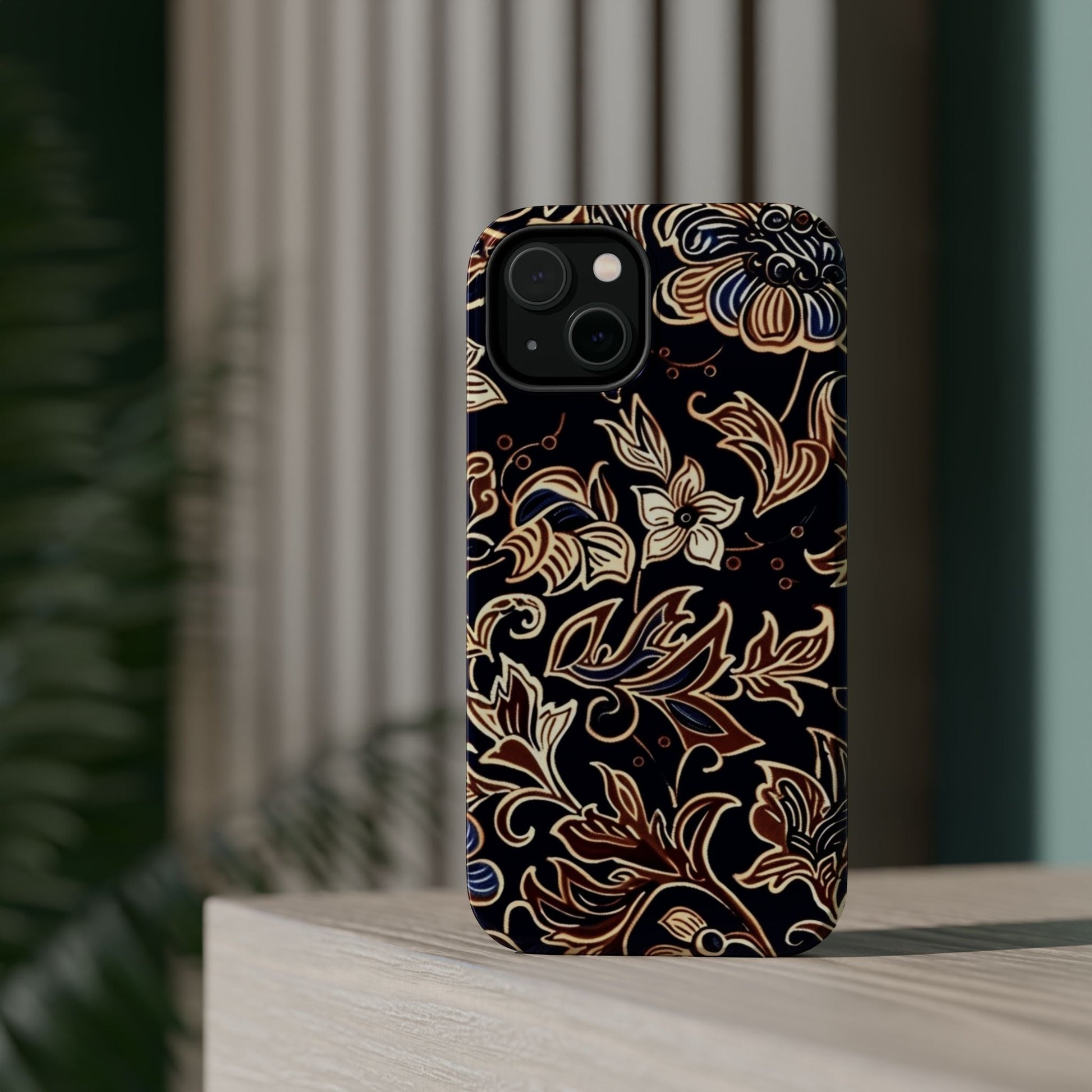 Floral Batik Magnetic Impact - Resistant Phone Case - DIGITAL X