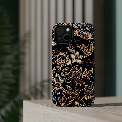 Floral Batik Magnetic Impact - Resistant Phone Case - DIGITAL X