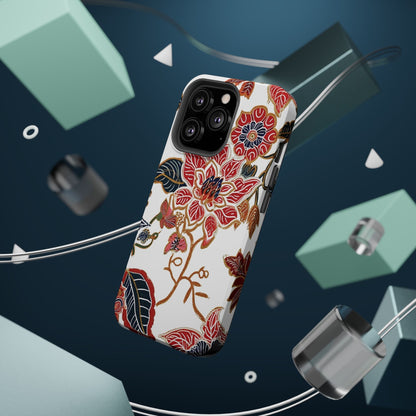 Floral Batik Magnetic Impact - Resistant Phone Case - DIGITAL X
