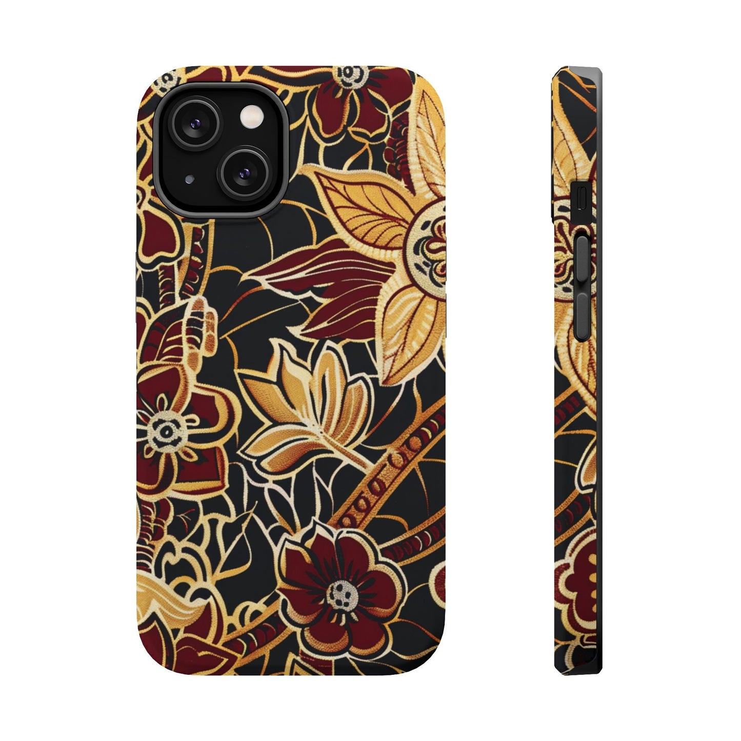 Floral Batik Magnetic Impact - Resistant Phone Case - DIGITAL X