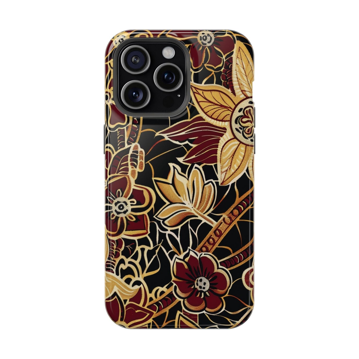 Floral Batik Magnetic Impact - Resistant Phone Case - DIGITAL X