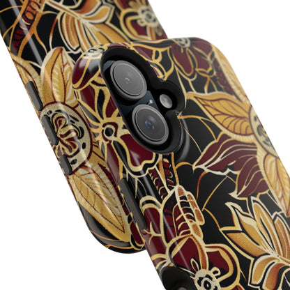 Floral Batik Magnetic Impact - Resistant Phone Case - DIGITAL X