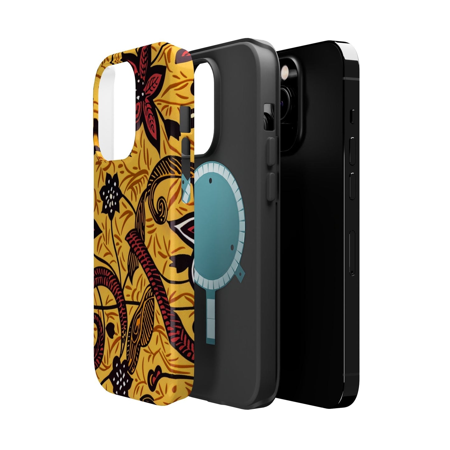 Floral Batik Magnetic Phone Case — Impact - Resistant iPhone Cover - DIGITAL X