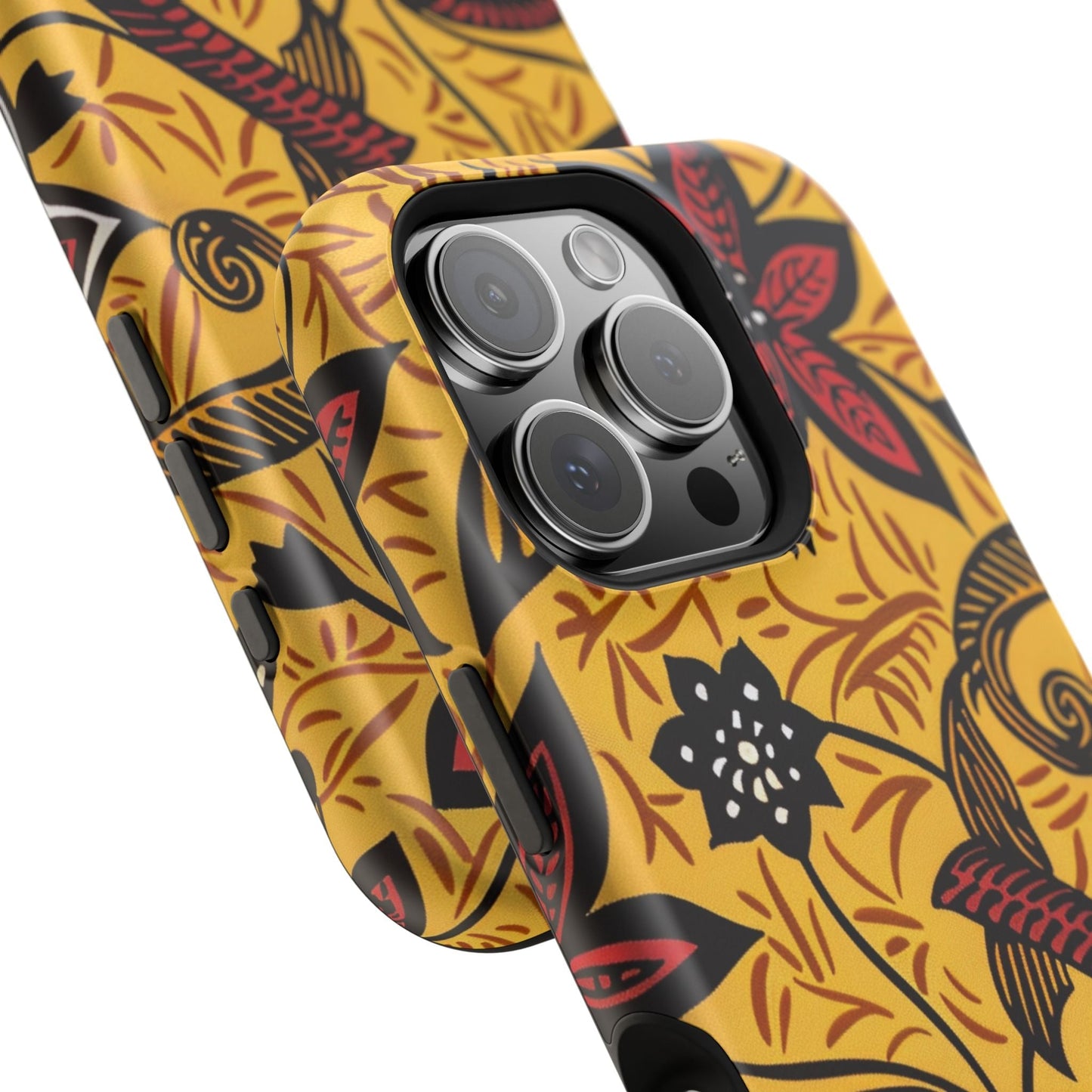 Floral Batik Magnetic Phone Case — Impact - Resistant iPhone Cover - DIGITAL X