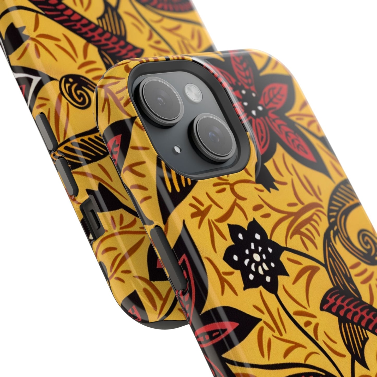 Floral Batik Magnetic Phone Case — Impact - Resistant iPhone Cover - DIGITAL X