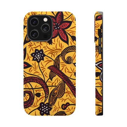 Floral Batik Magnetic Phone Case — Impact - Resistant iPhone Cover - DIGITAL X