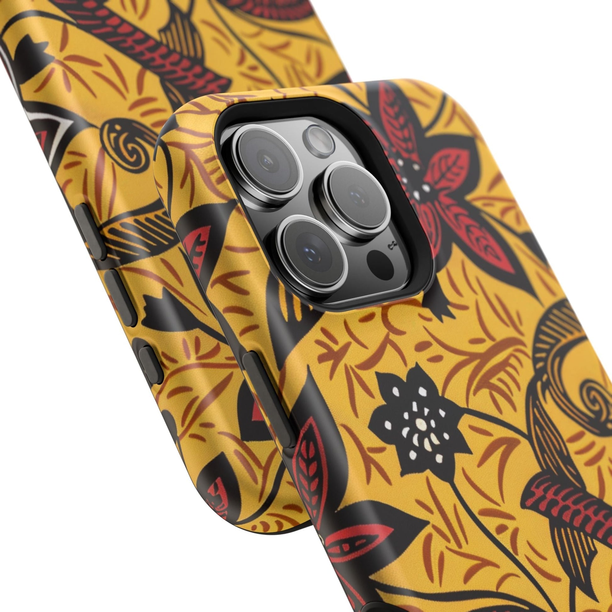 Floral Batik Magnetic Phone Case — Impact - Resistant iPhone Cover - DIGITAL X