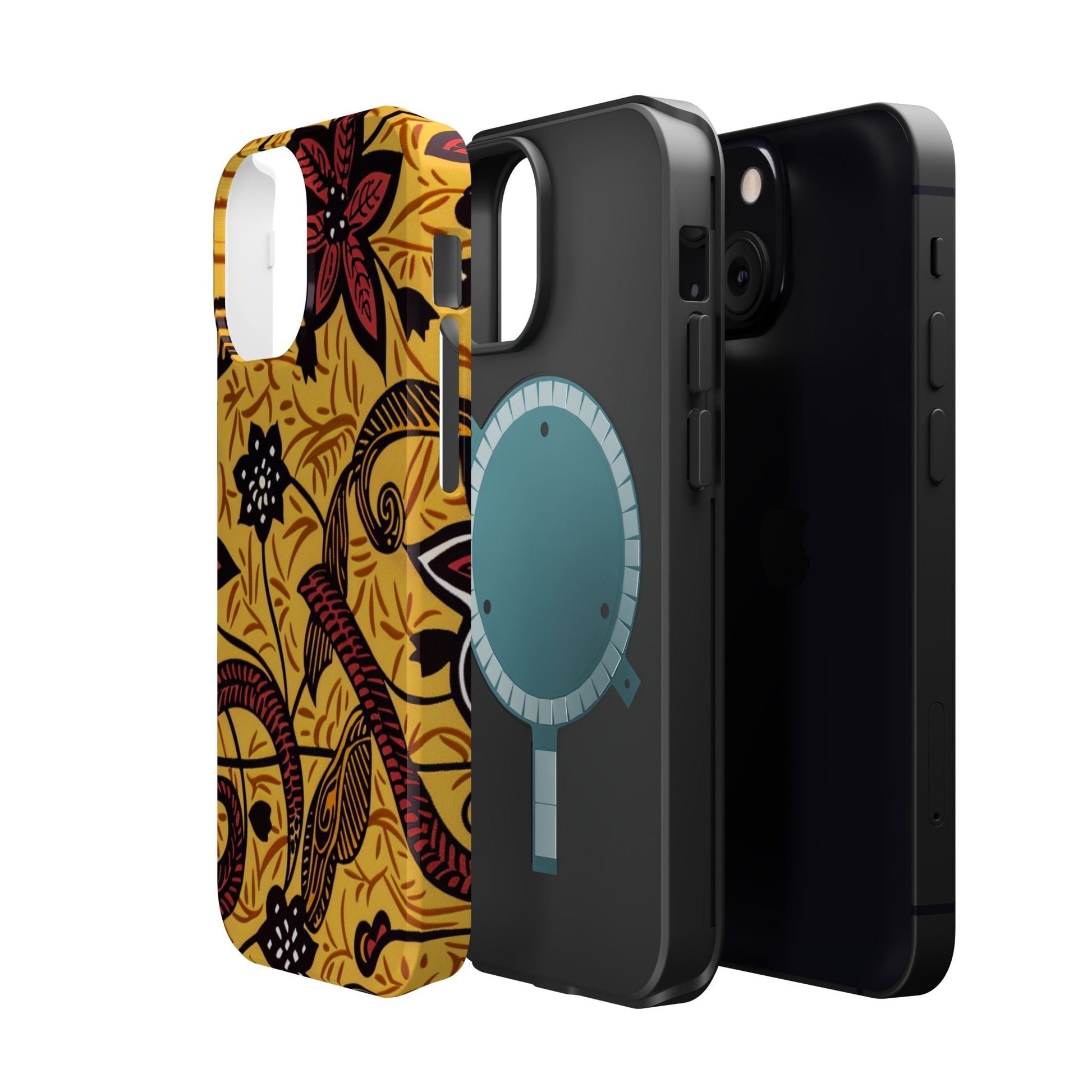 Floral Batik Magnetic Phone Case — Impact - Resistant iPhone Cover - DIGITAL X