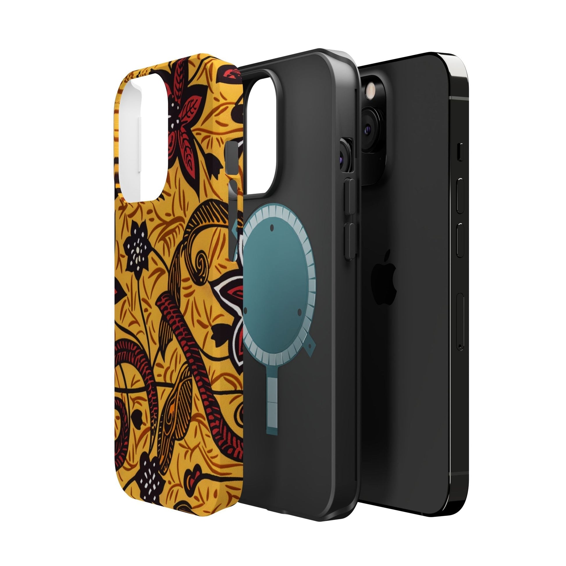 Floral Batik Magnetic Phone Case — Impact - Resistant iPhone Cover - DIGITAL X