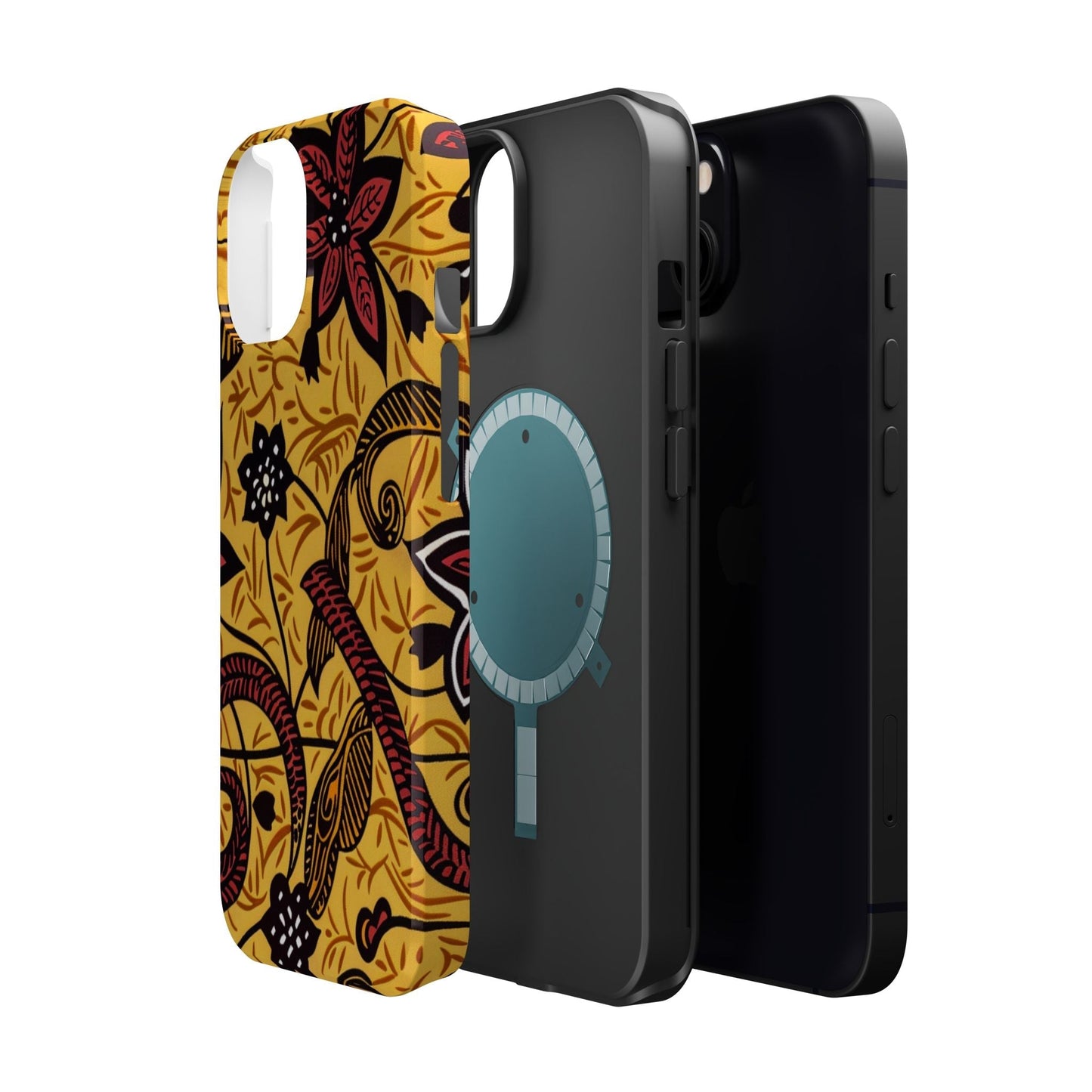 Floral Batik Magnetic Phone Case — Impact - Resistant iPhone Cover - DIGITAL X
