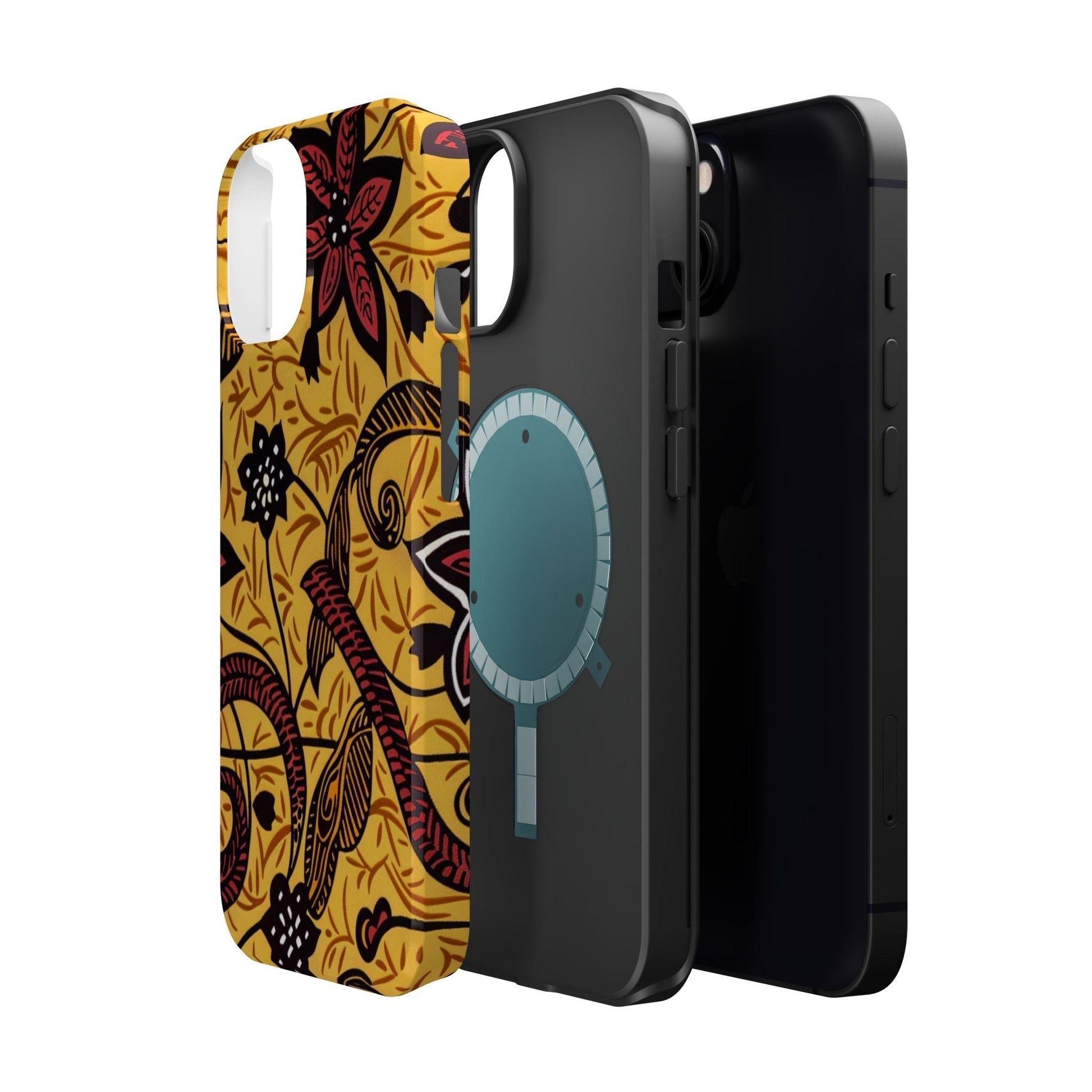 Floral Batik Magnetic Phone Case — Impact - Resistant iPhone Cover - DIGITAL X
