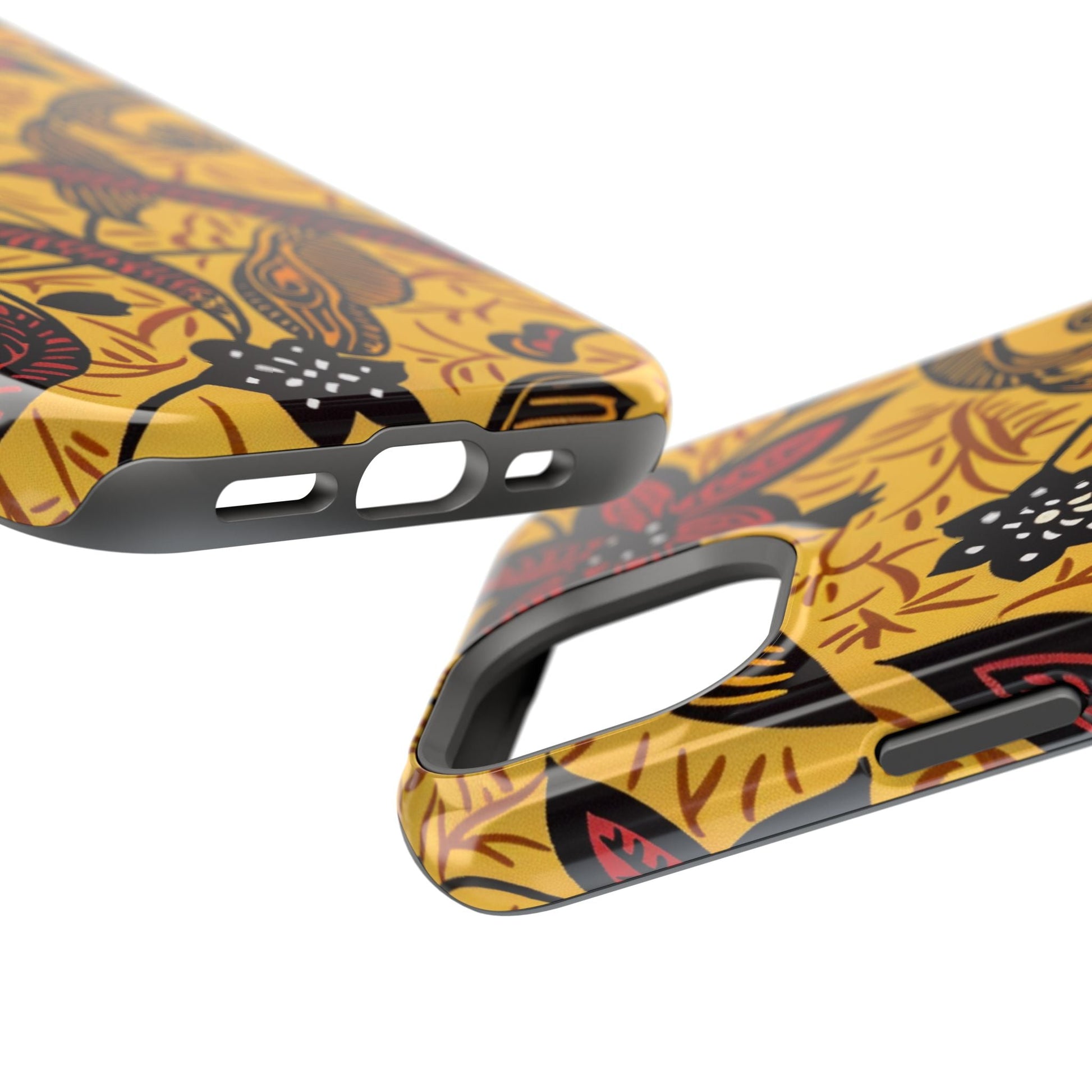 Floral Batik Magnetic Phone Case — Impact - Resistant iPhone Cover - DIGITAL X