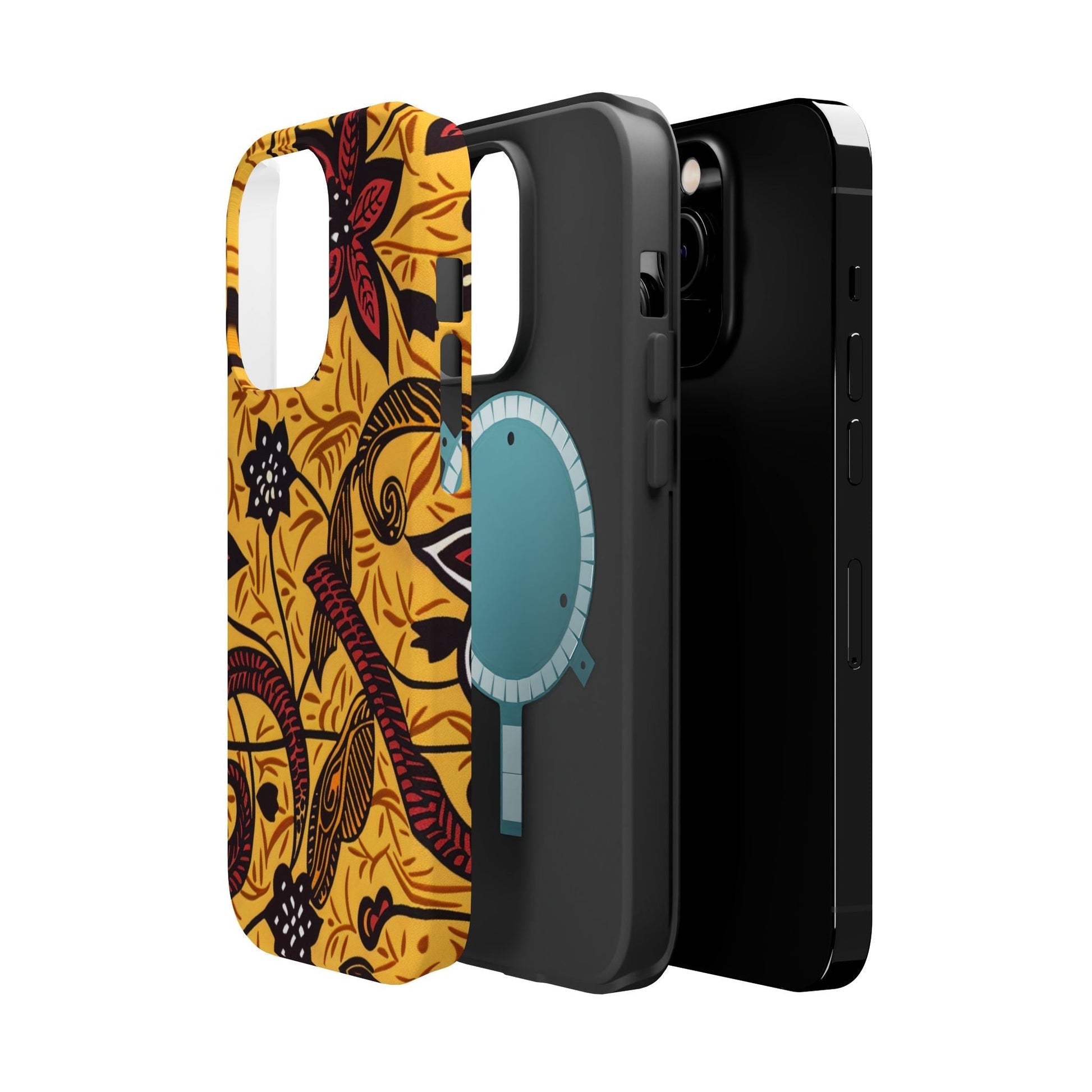 Floral Batik Magnetic Phone Case — Impact - Resistant iPhone Cover - DIGITAL X