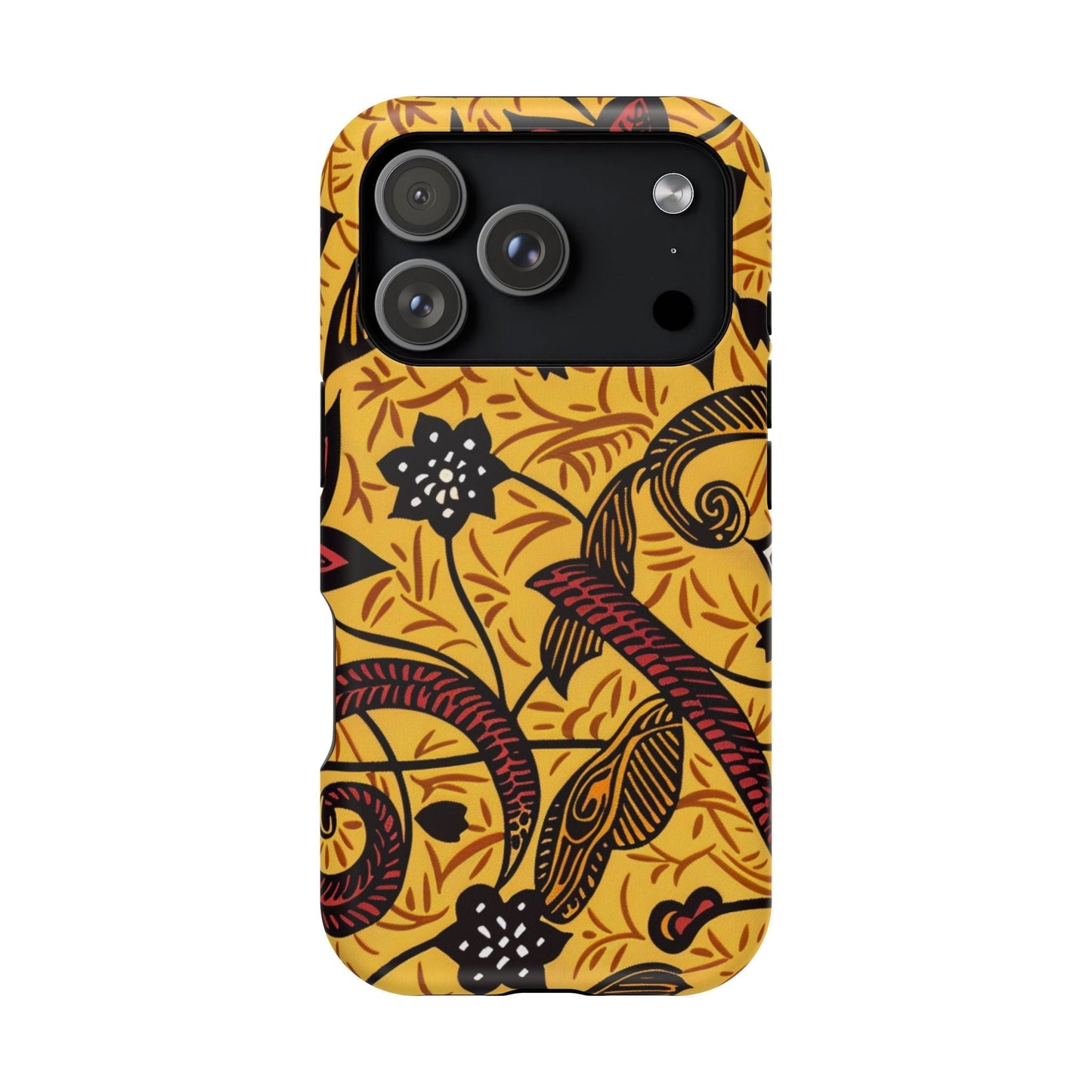 Floral Batik Magnetic Phone Case — Impact - Resistant iPhone Cover - DIGITAL X