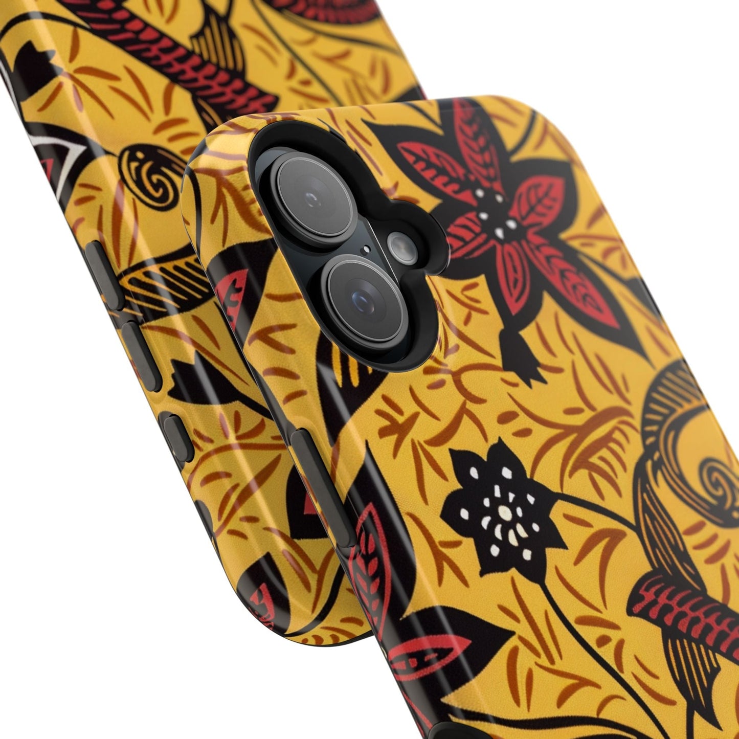Floral Batik Magnetic Phone Case — Impact - Resistant iPhone Cover - DIGITAL X