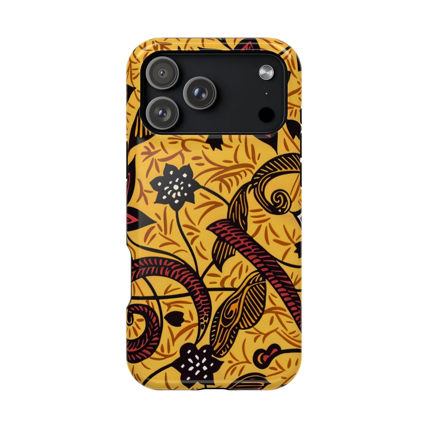 Floral Batik Magnetic Phone Case — Impact - Resistant iPhone Cover - DIGITAL X