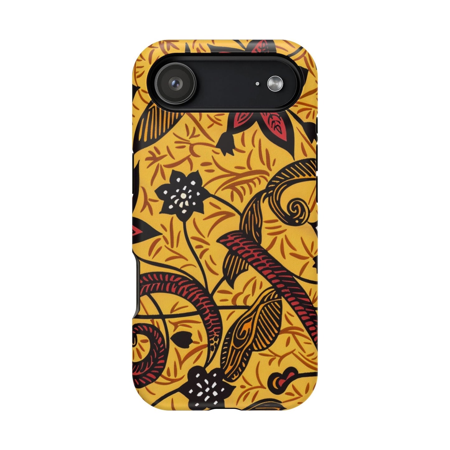 Floral Batik Magnetic Phone Case — Impact - Resistant iPhone Cover - DIGITAL X