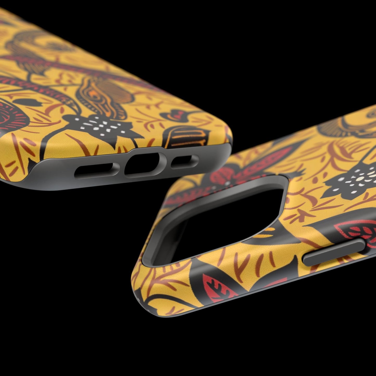 Floral Batik Magnetic Phone Case — Impact - Resistant iPhone Cover - DIGITAL X