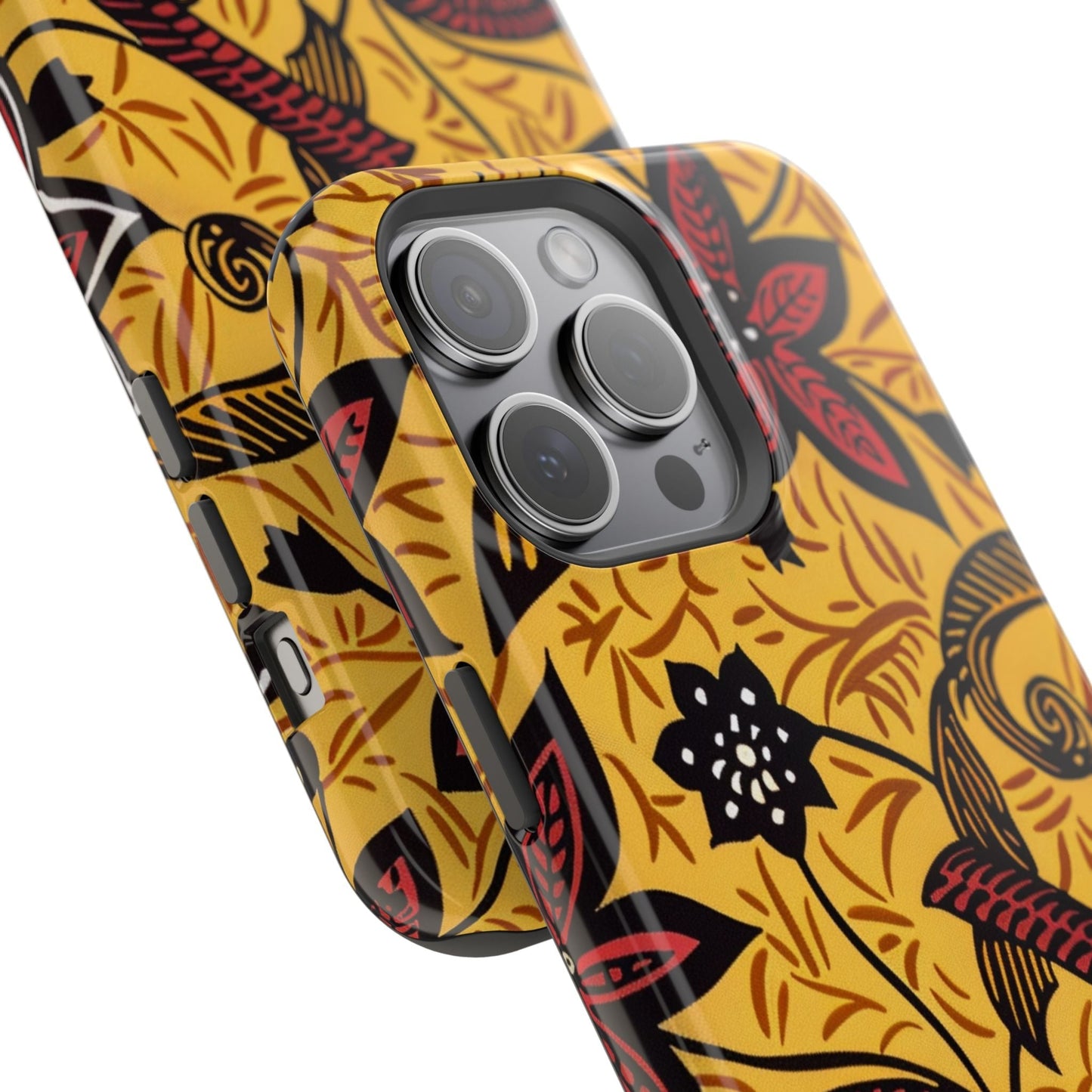 Floral Batik Magnetic Phone Case — Impact - Resistant iPhone Cover - DIGITAL X