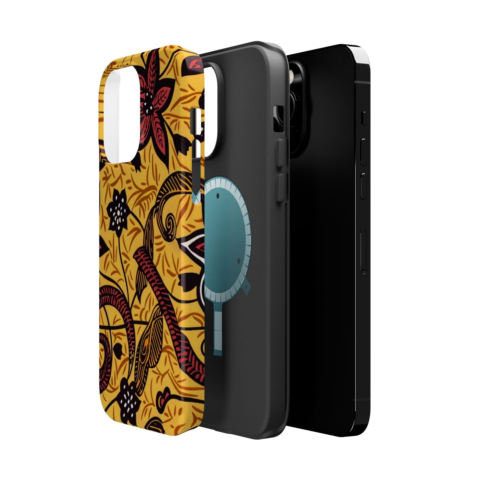 Floral Batik Magnetic Phone Case — Impact - Resistant iPhone Cover - DIGITAL X