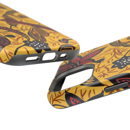 Floral Batik Magnetic Phone Case — Impact - Resistant iPhone Cover - DIGITAL X