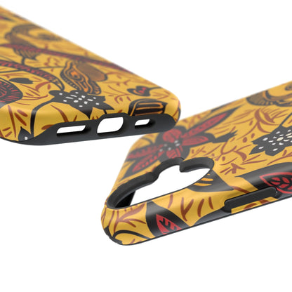 Floral Batik Magnetic Phone Case — Impact - Resistant iPhone Cover - DIGITAL X