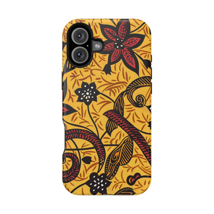Floral Batik Magnetic Phone Case — Impact - Resistant iPhone Cover - DIGITAL X