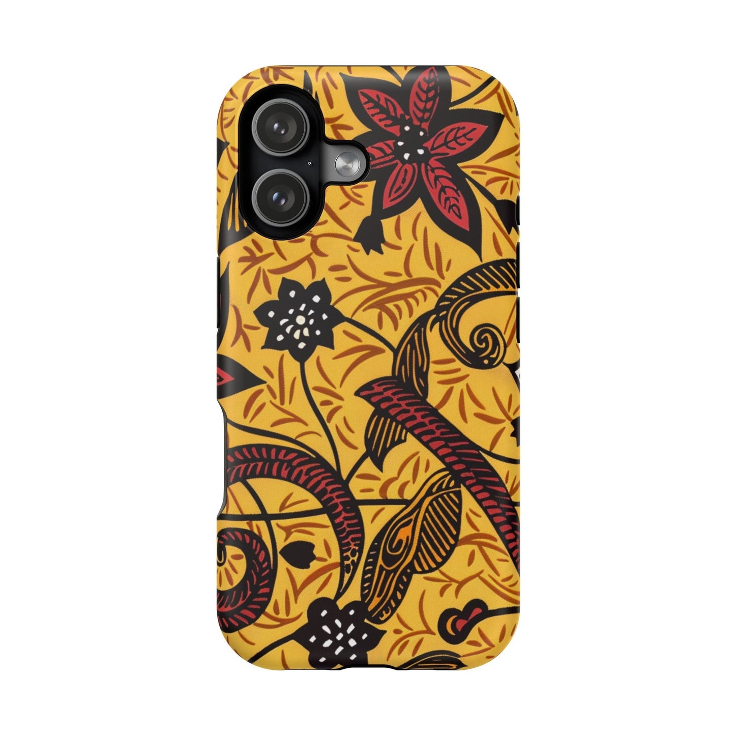 Floral Batik Magnetic Phone Case — Impact - Resistant iPhone Cover - DIGITAL X