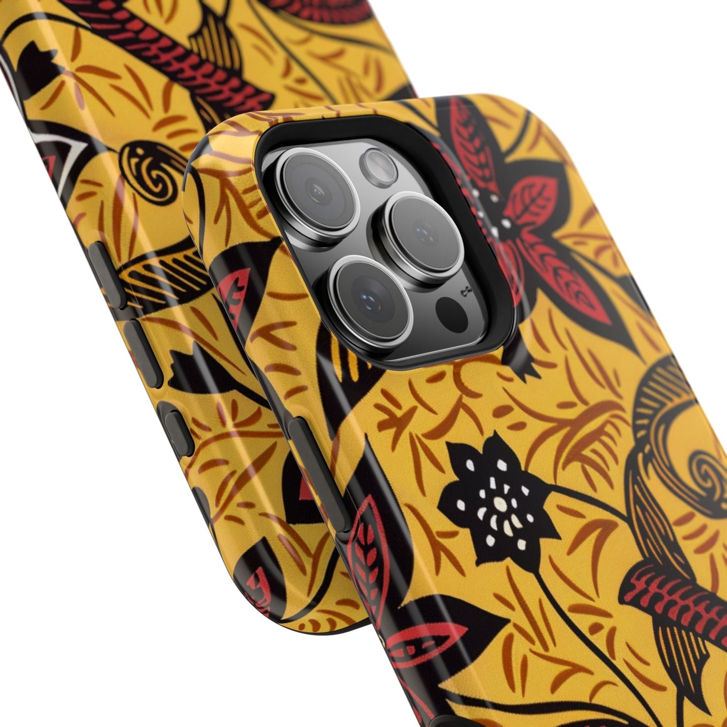 Floral Batik Magnetic Phone Case — Impact - Resistant iPhone Cover - DIGITAL X