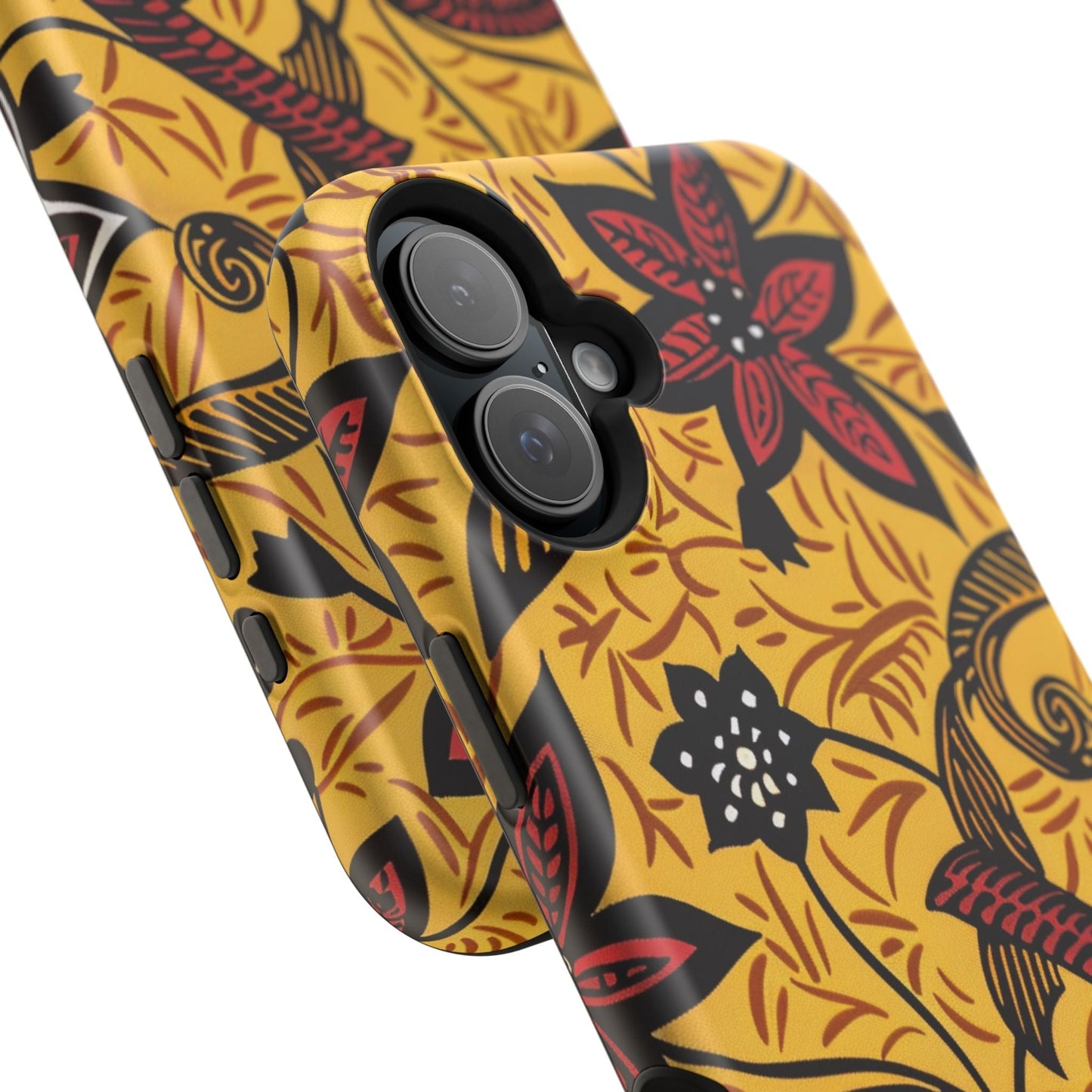 Floral Batik Magnetic Phone Case — Impact - Resistant iPhone Cover - DIGITAL X
