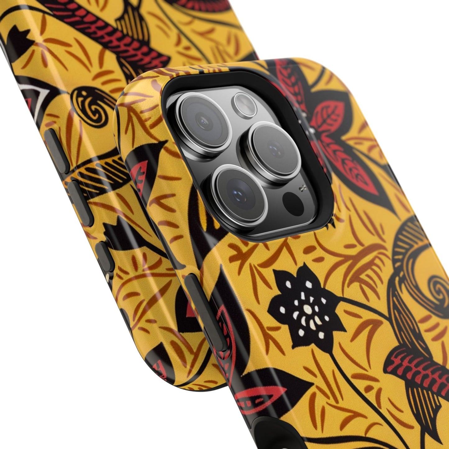 Floral Batik Magnetic Phone Case — Impact - Resistant iPhone Cover - DIGITAL X