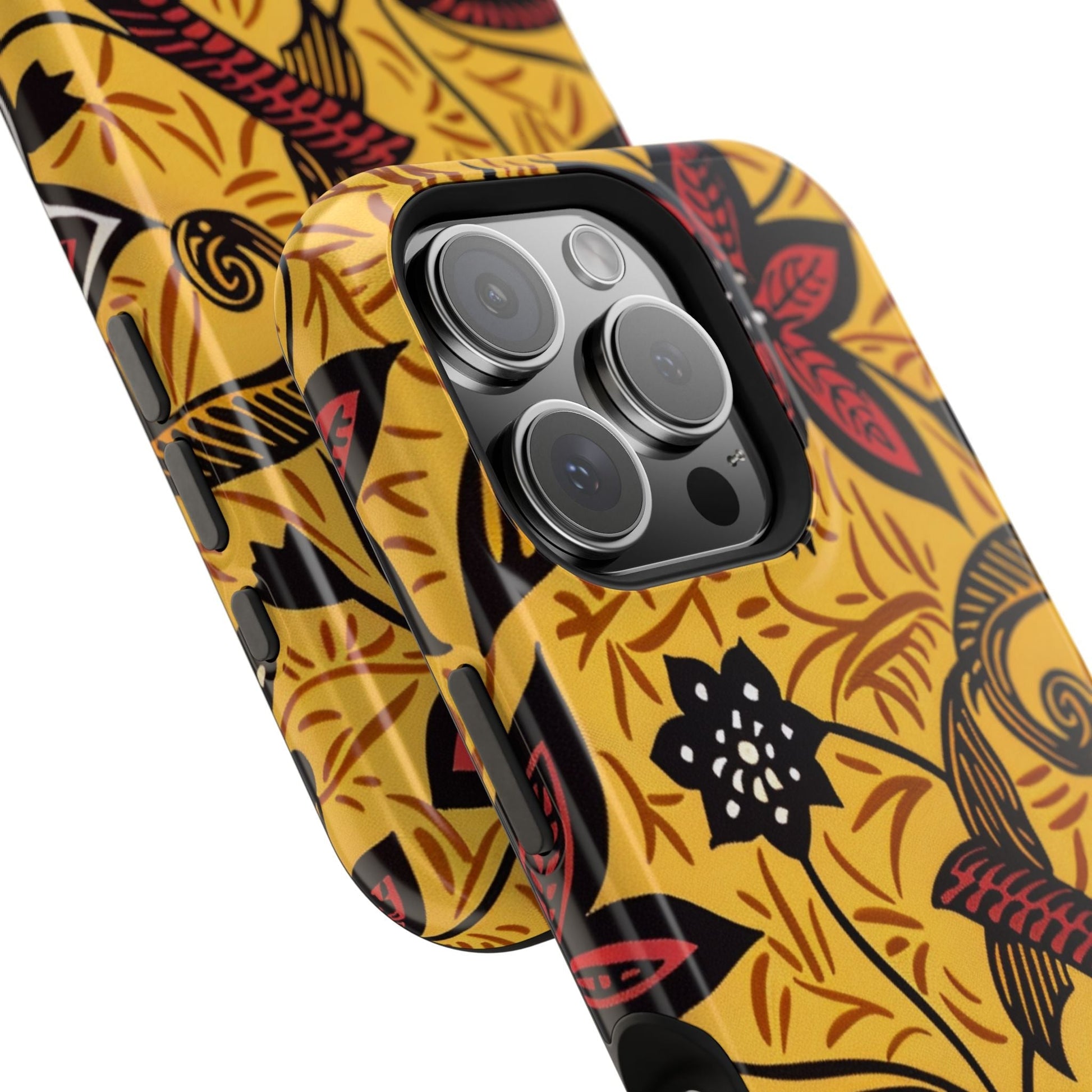 Floral Batik Magnetic Phone Case — Impact - Resistant iPhone Cover - DIGITAL X