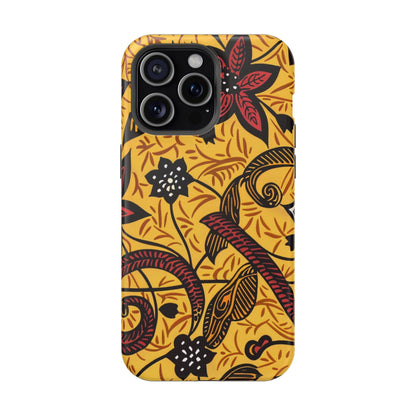 Floral Batik Magnetic Phone Case — Impact - Resistant iPhone Cover - DIGITAL X
