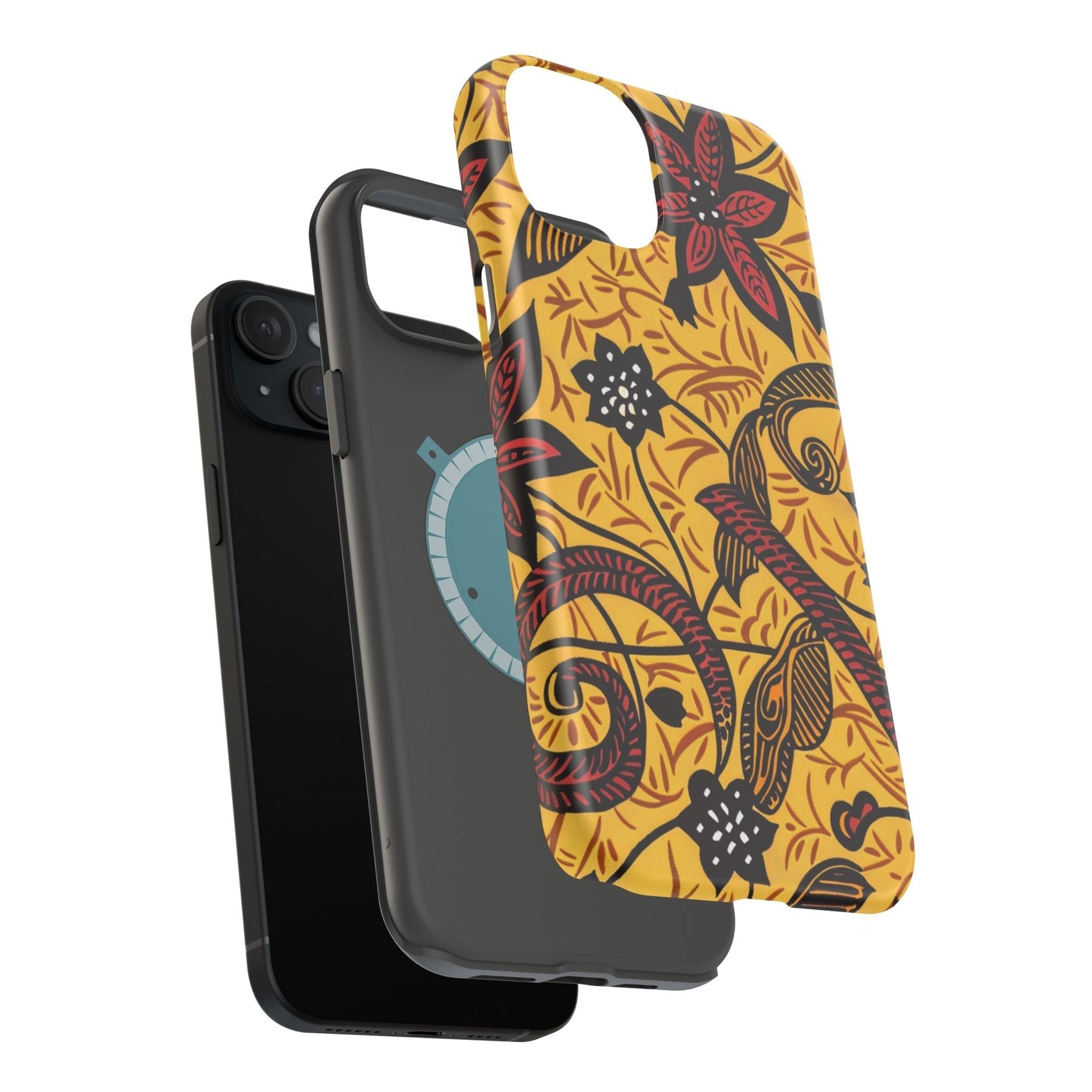 Floral Batik Magnetic Phone Case — Impact - Resistant iPhone Cover - DIGITAL X