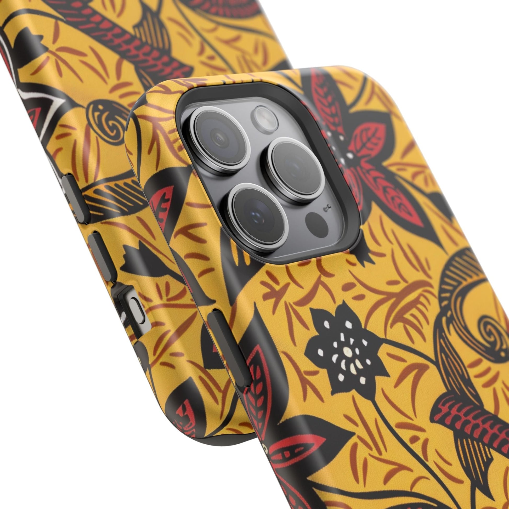 Floral Batik Magnetic Phone Case — Impact - Resistant iPhone Cover - DIGITAL X