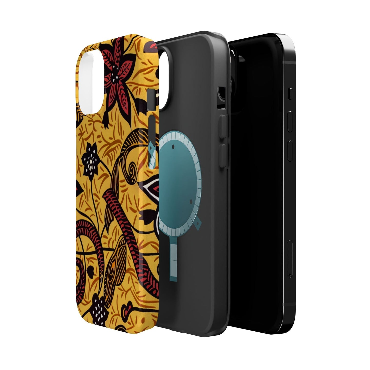 Floral Batik Magnetic Phone Case — Impact - Resistant iPhone Cover - DIGITAL X