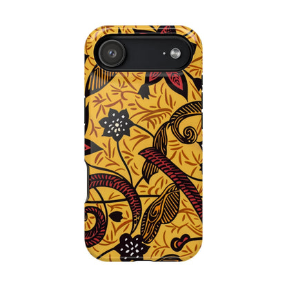 Floral Batik Magnetic Phone Case — Impact - Resistant iPhone Cover - DIGITAL X