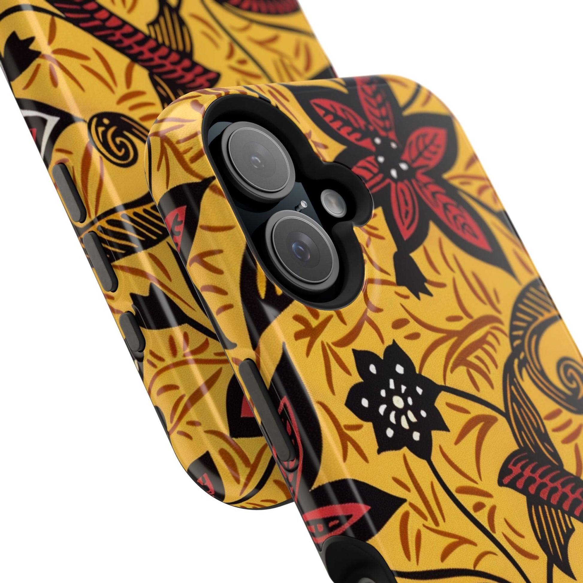 Floral Batik Magnetic Phone Case — Impact - Resistant iPhone Cover - DIGITAL X