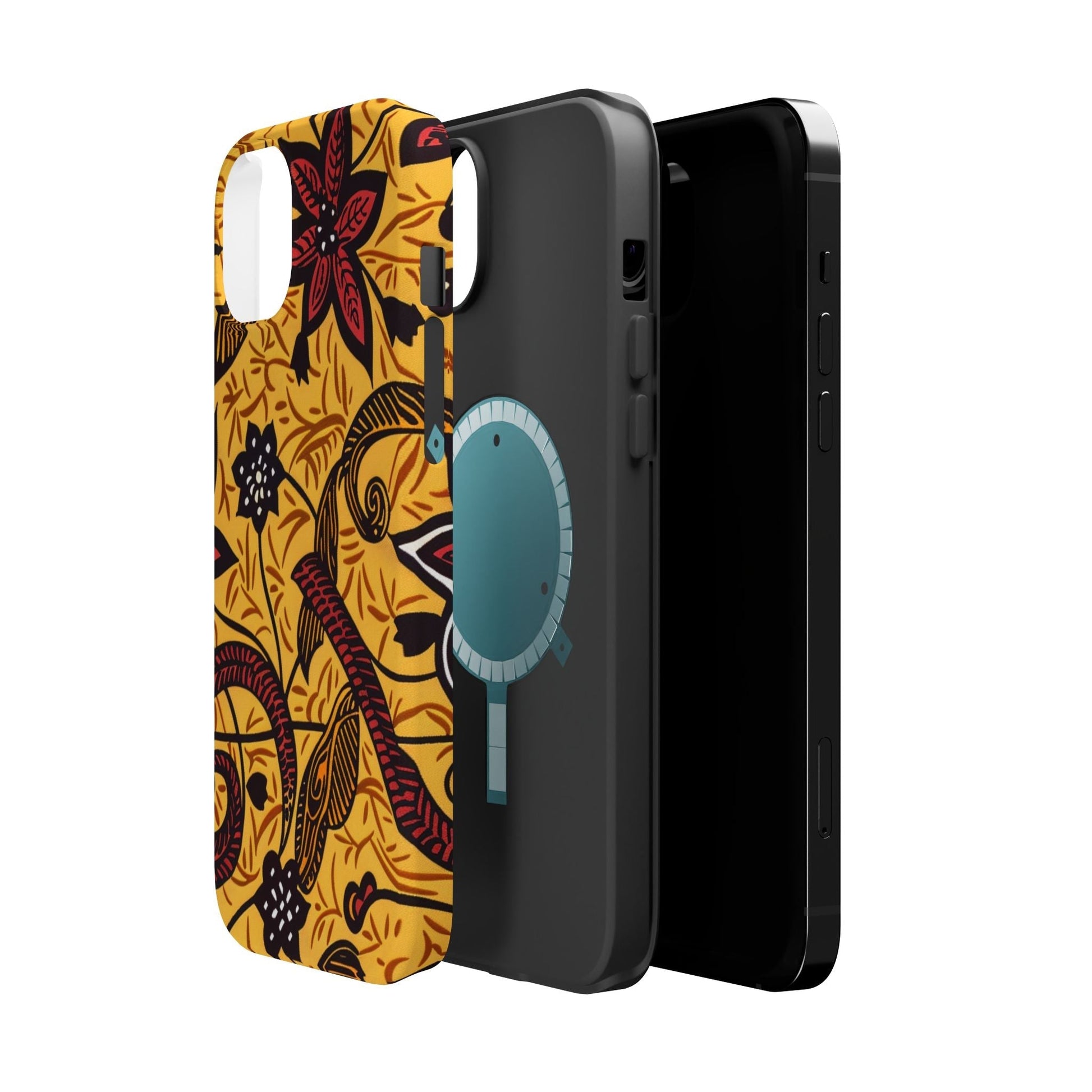 Floral Batik Magnetic Phone Case — Impact - Resistant iPhone Cover - DIGITAL X
